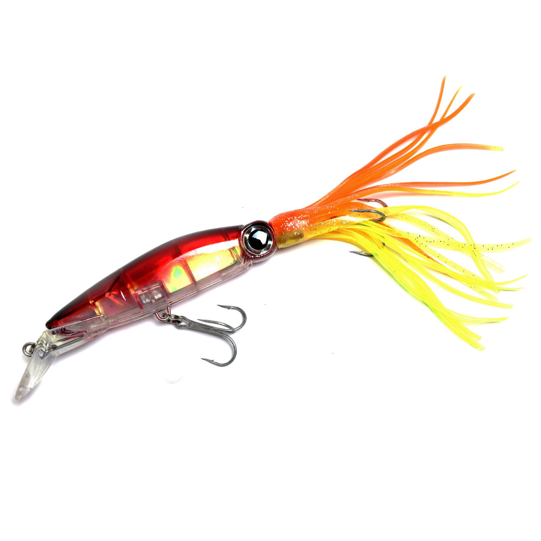 Plastic squid Lure -Trolling  -  18cm total length including skirt